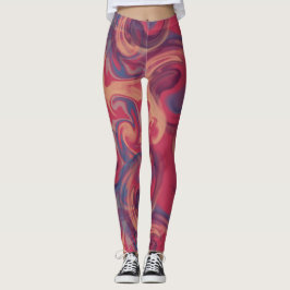 Legging Coloração d'água com espiral colorida