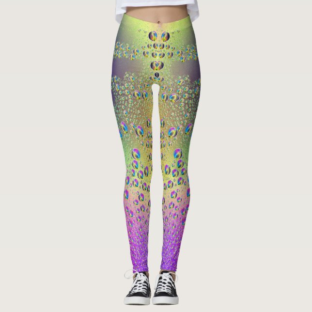 Legging Coloração das gotas de chuva (Frente)
