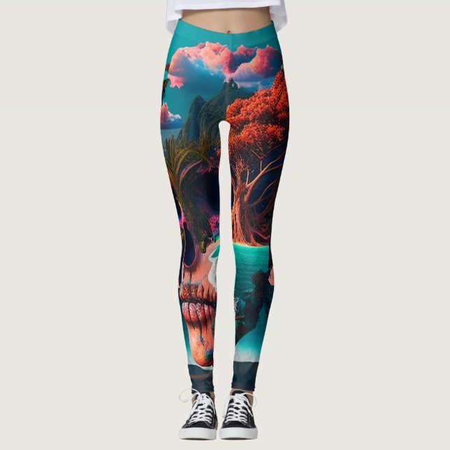 Legging Colored Skull Head (Frente)