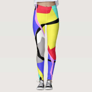 Legging Colores de Pastel Perfis Positivos Vibes Abstrato