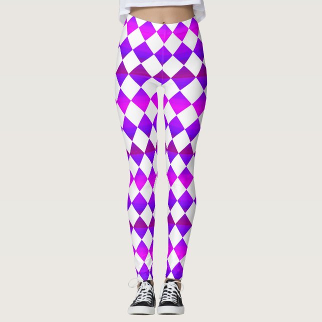 Legging Colorful Checker Diamond Pattern (Frente)