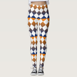 Legging Colorful Checker Diamond Pattern