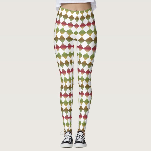 Legging Colorful Checker Diamond Pattern (Frente)