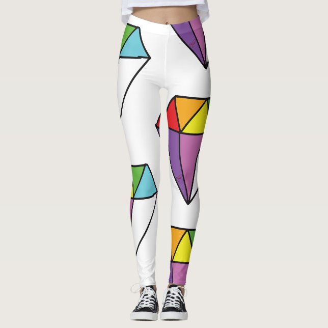Legging Colorful Diamond Cute Drawing (Frente)
