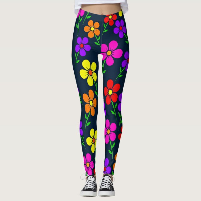 Legging Colorful Floral Pattern (Frente)