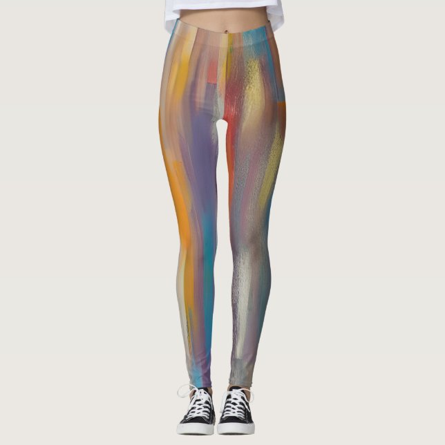 Legging Colorful paint streaks  (Frente)