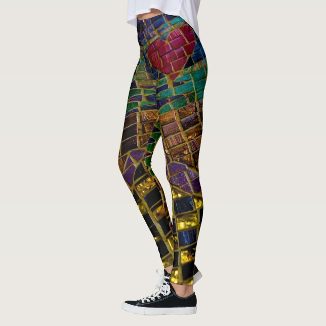 Legging Colorful Red Heart Mosaic (Esquerda)
