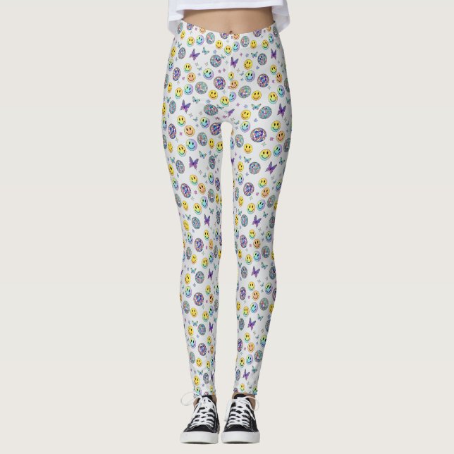 Legging Colorful Retro Disco Pattern (Frente)