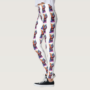 Legging Colorful Staffordshire Bull Terrier Pop Art,