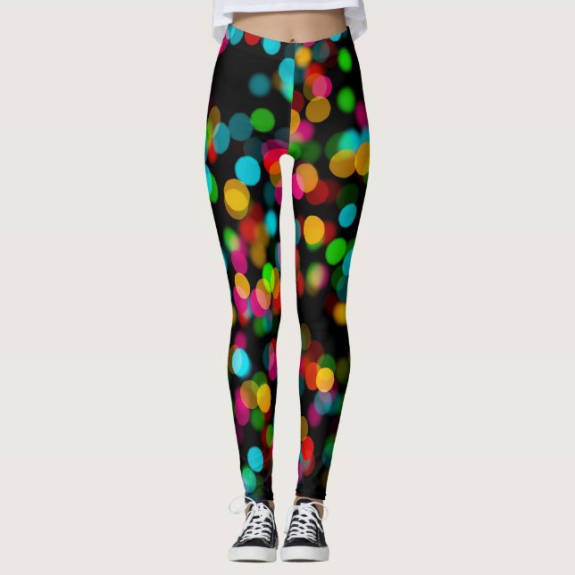 Legging Colorida Bokeh Design (Frente)