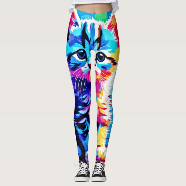 Legging Colorida Kitten Design (Frente)