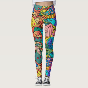 Legging Colorida Retro 1960, Psicolélica