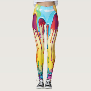 Legging Colorido Abstrato Paint Drips (29)