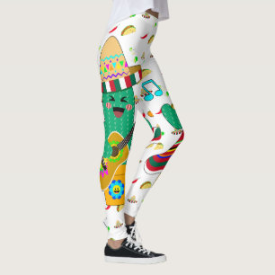 Legging Colorido Cinco Festivos de Mayo 2025 Dançando Cact