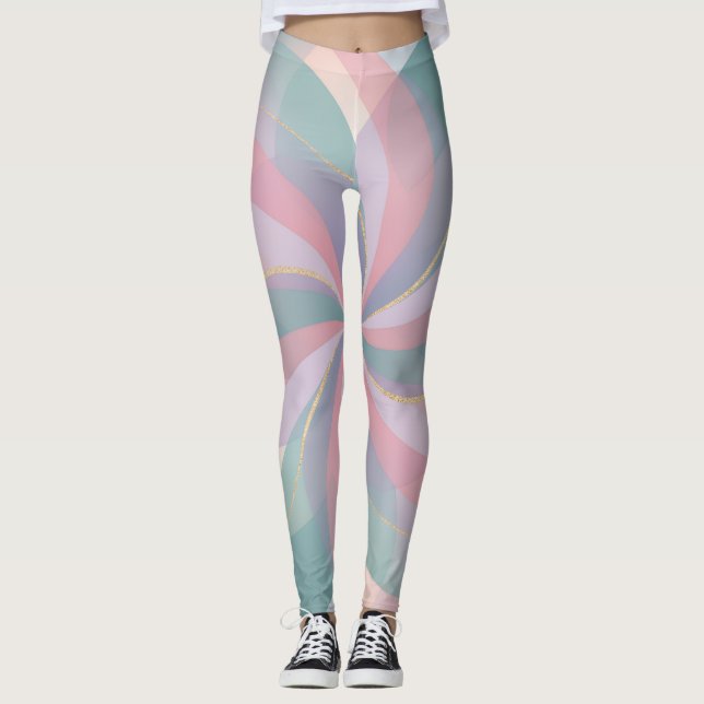 Legging Colorido Pastel Abstrato (Frente)