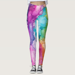 Legging Colorir Coloração de Tinta