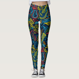 Legging Colorir Instrumentos Musicais