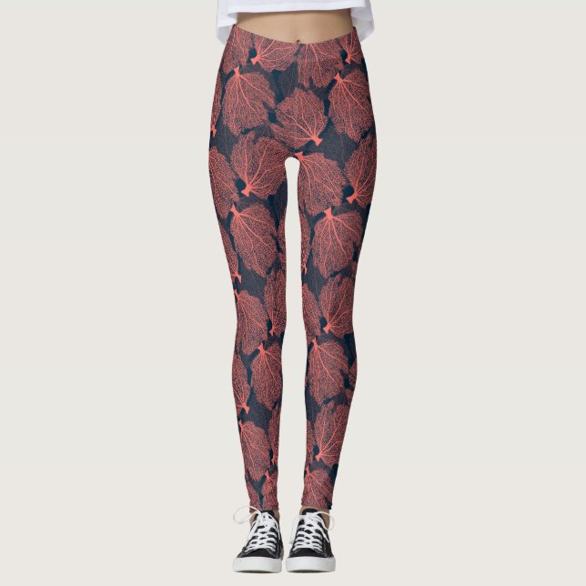 Legging Colral viva do ventilador (Frente)