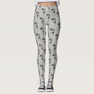 Legging Colunas de pedra antiga em cinzas