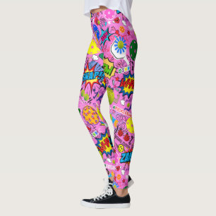 Legging 😍 com leggens cor-de-rosa de picleball mistas