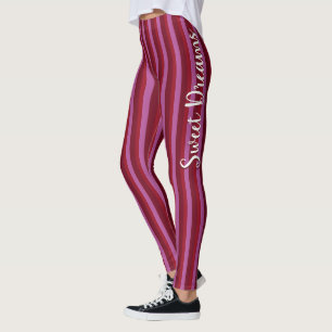 Legging Com Padrão de Stripe