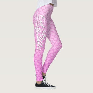 Legging "Coma as minhas bolhas" Cor-de-rosa escala Natação