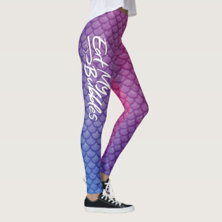 Legging "Coma as minhas bolhas" Cor-de-rosa/Roxo/Azul esca