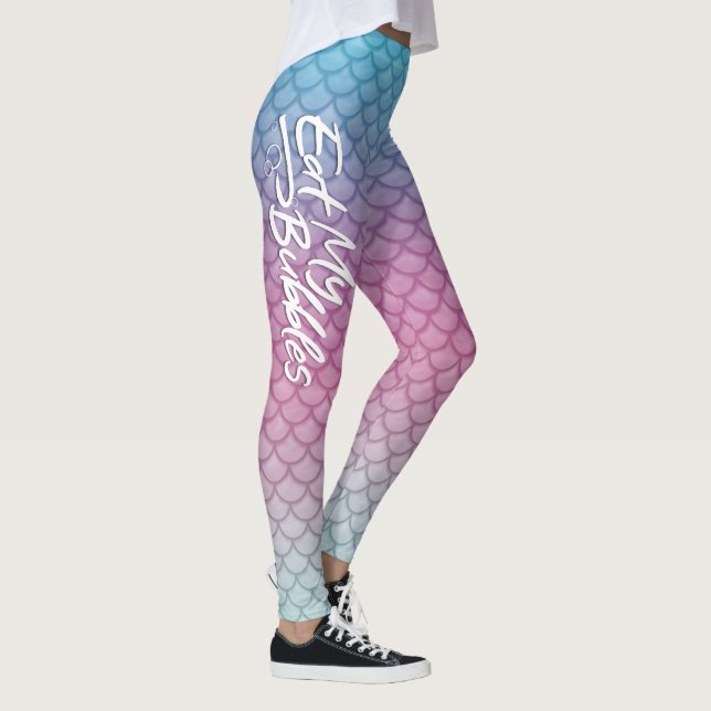 Legging "Coma as minhas bolhas" Teal/Rosa/Espuma dimension (Direita)