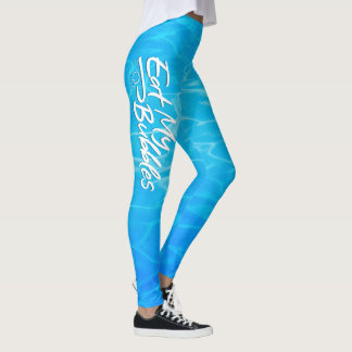 Legging "Coma minhas bolhas" Legal Piscina, cor Natação