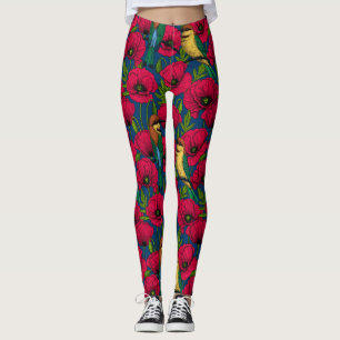 Legging Comedores de abelhas e papoilas