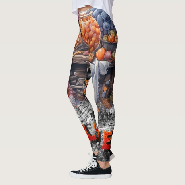 Legging Comida de Halloween para festa temática (Esquerda)