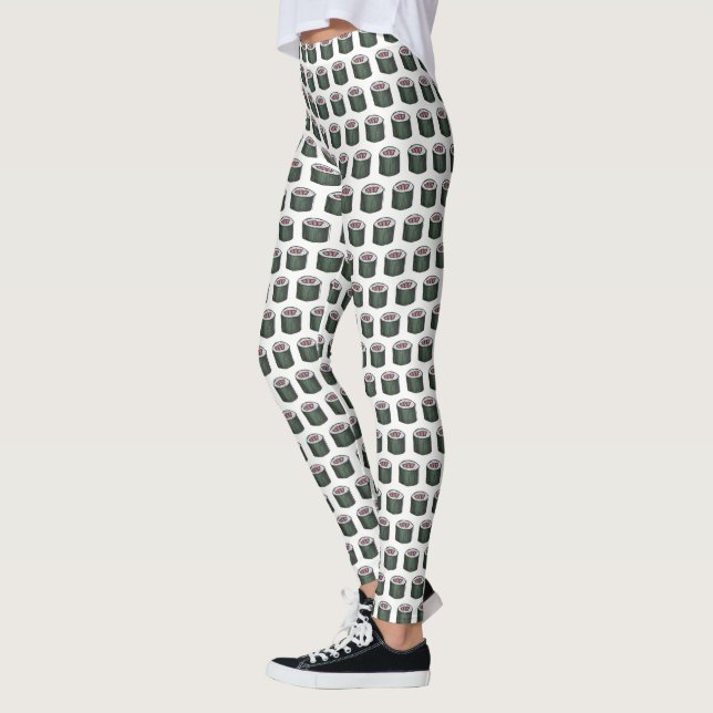 Legging Comida Japonesa de Atum Espicado Sushi Roll Impres (Esquerda)