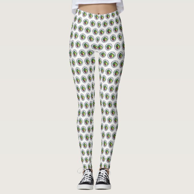 Legging Comida Japonesa Sushi California Tuna Roll Foodie (Frente)