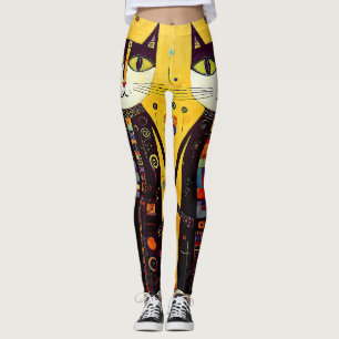 Legging Companheiros de abstrato: Um conto de dois gatos