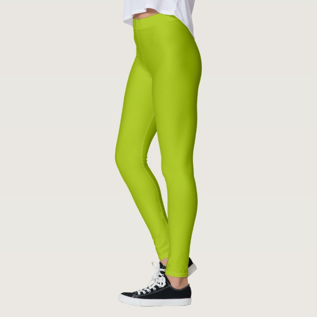Legging Compartimento verde sólido ativado (Esquerda)