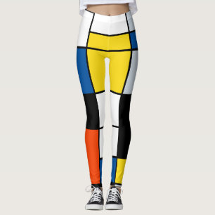 Legging Composição A de Piet Mondrian - Arte Moderna Abstr