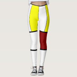 Legging Composição Colorida Mondrian Estilado