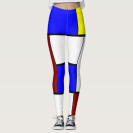 Legging Composição Colorida Mondrian Estilado