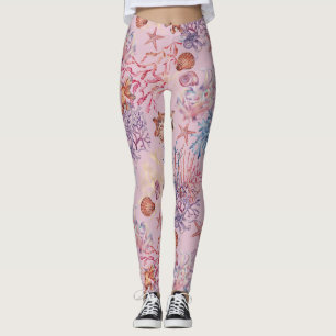 Legging Composição de Aquarela Subaquático Série Design 3