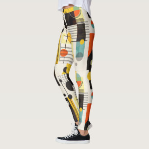 Legging Composição de formas geométricas coloridas