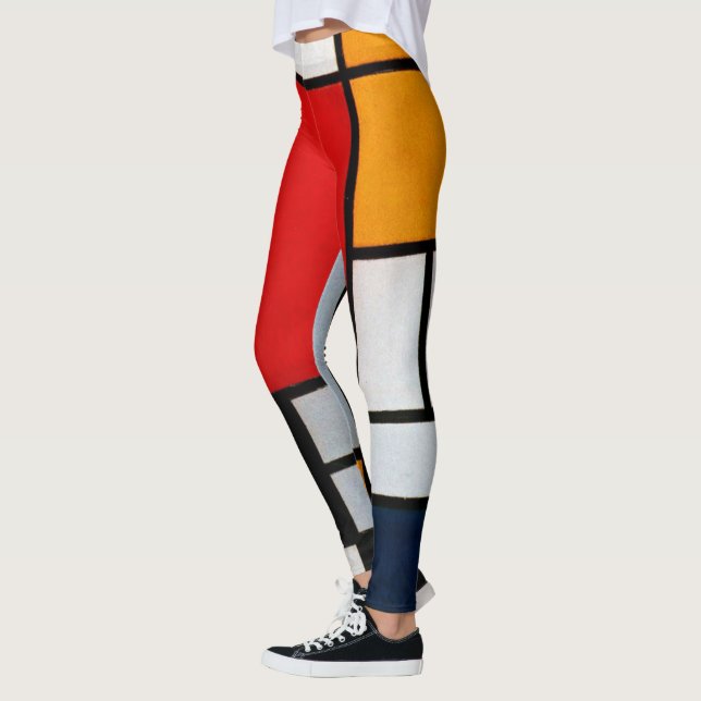 Legging Composition with Large Red Plane (Esquerda)