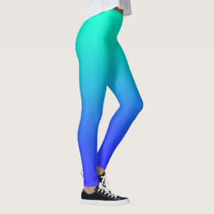 Legging Comprimento do Cheio Azul Aqua feminino
