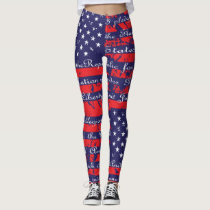 Legging Compromisso de Lealdade EUA Flag