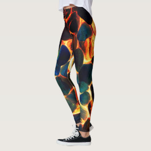 Legging Concha de ostras do mar em lava vulcânica ou membr