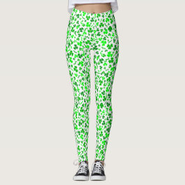 Legging Confetes de Trevos Verdes do Dia de São Patrício