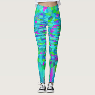 Legging Confetti Blues Fringe