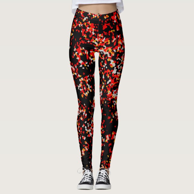 Legging Confetti de outono escuro (Frente)