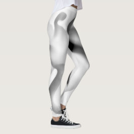 Legging Congelado: Cinza Abstrato, branco e preto