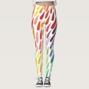 Legging Conjunto de Apresentação de Cores d'Água Coloridas