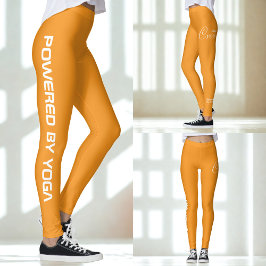 Legging Conjunto de ioga de impressão personalizada Laranj